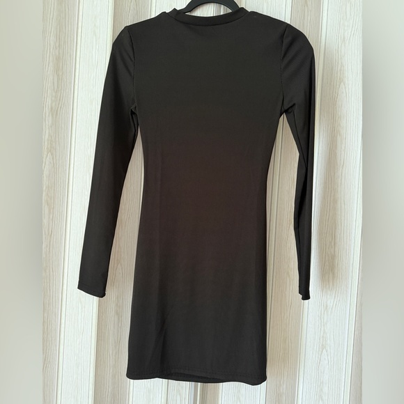 Black Long Sleeve Cut Out Mini Dress - Picture 4 of 4